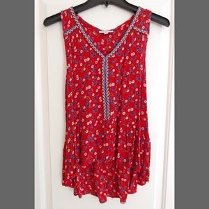 Patrons of Peace Floral Sleeveless Blouse - Size S